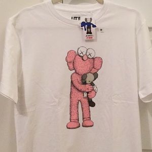 KAWS X UNIQLO LIMITED PINK BFF TEE
